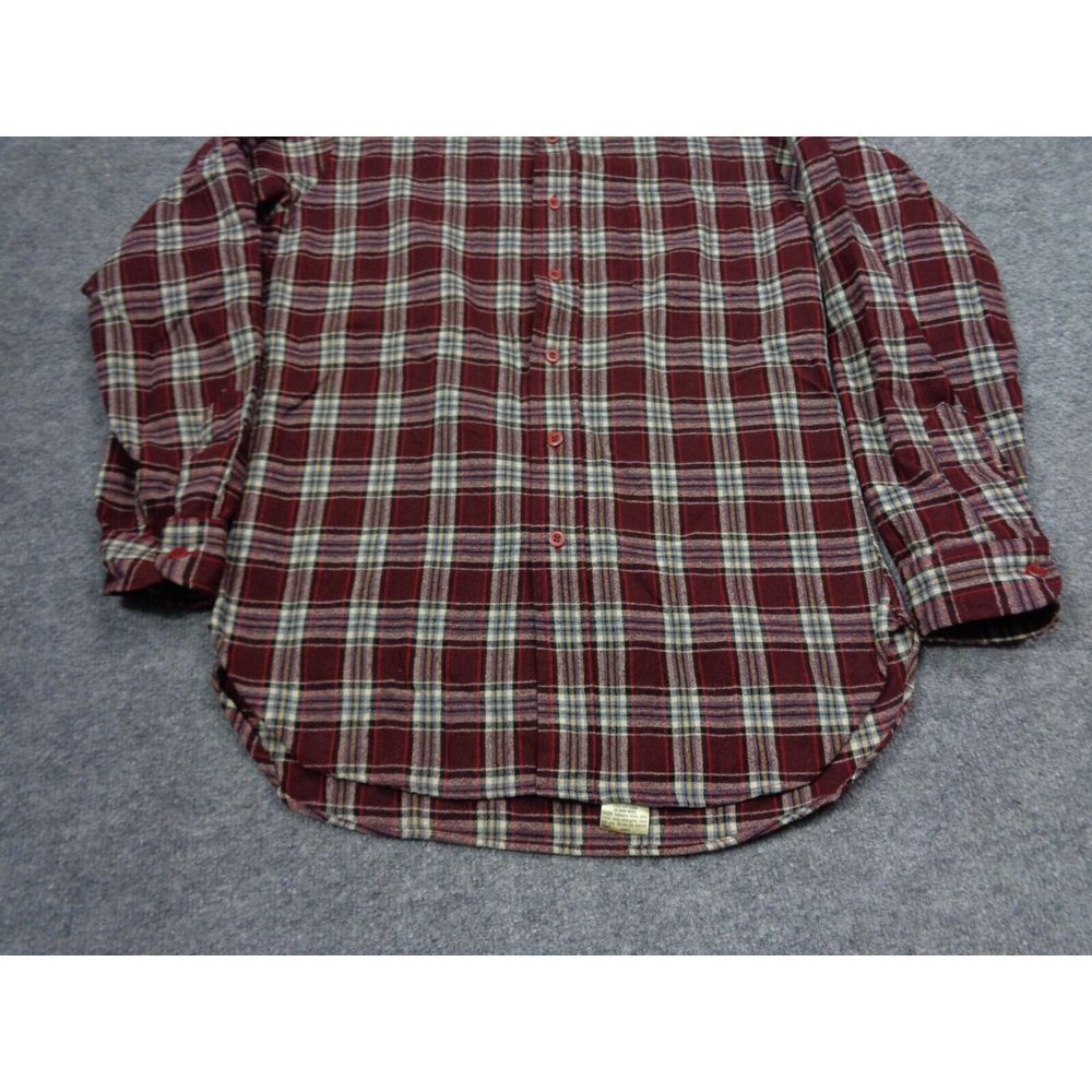 Vintage Pendleton Shirt Mens M Red Plaid Wool Button Up Outdoor Hiking USA - Picture 2 of 10